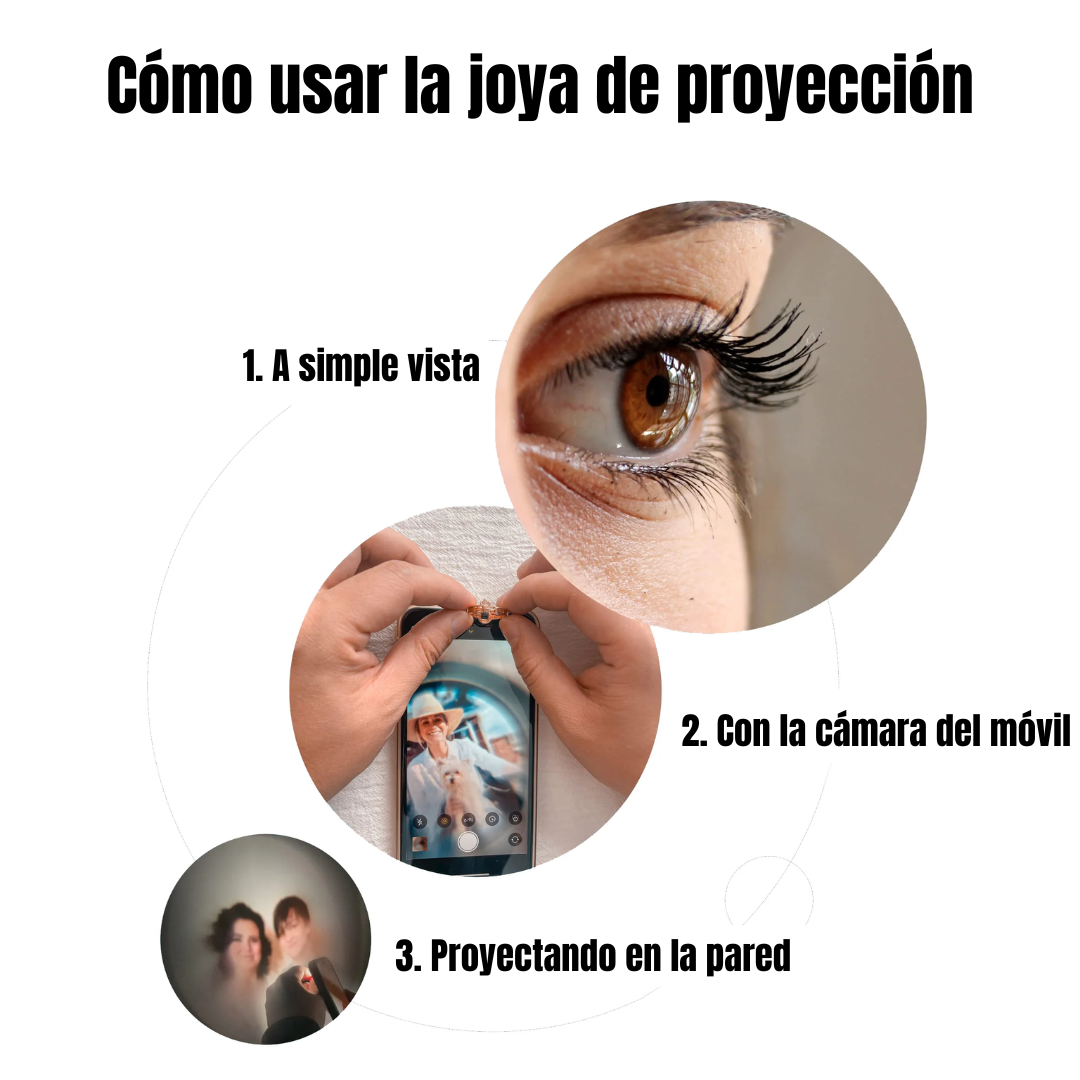 Collar con nombre personalizado y con proyección de foto
